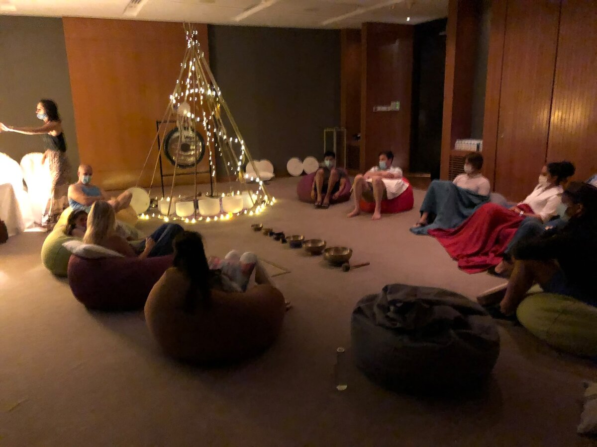 A candlelit sound journey with singing bowls and gongs